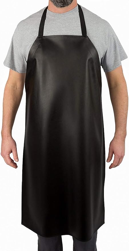 KNG Heavy Duty Waterproof Vinyl Apron – Black - Case of 20