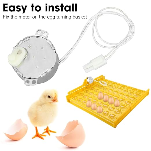 Egg Turnner Motor, 4W Egg Turner Rotator Incubator Motor Automatic EggTurning Tray Tool Incubator Accessories for Chickens Ducks Goose BirdsEgg (100-120v)
