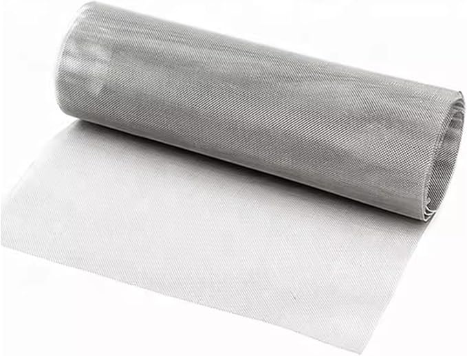 AWSAD Metal Wire Mesh, Stainless Steel Plain Weave Vole 5 (4500 Microns) Easy to Cut DIY Chicken Coop(3.3x32.8ft)