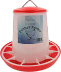 Large Chicken Feeder 5-Pound Capacity for All Poultry | Durable Feeding Container with Carrying Handle for Chickens, Ducks, Turkeys, Quail, Baby Chicks, Turkeys and More