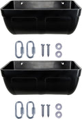 Pack of 2 Poultry Feeders Hanging Design Low Waste Technology Easy to Fence Feeder Waterer Bowl for Farm Coops Hanging Chicken Feeder
