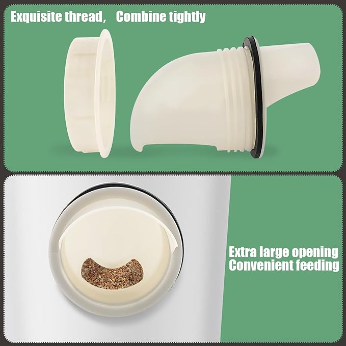 Chicken Feeder No Waste, 6 Ports Automatic Chicken Feeders with Hole Saw, Separate Feeding for Chickens, Poultry Pro Feeder Suitable for Buckets, Bins, Boxes, and Tanks