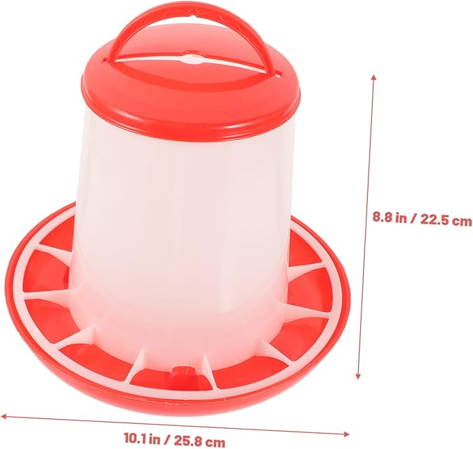 HEMOTON Poultry Feeder Chick Feeder Easy to Clean Hanging Design for Chickens and Other Poultry No Waste Automatic Food Dispenser and Feeding