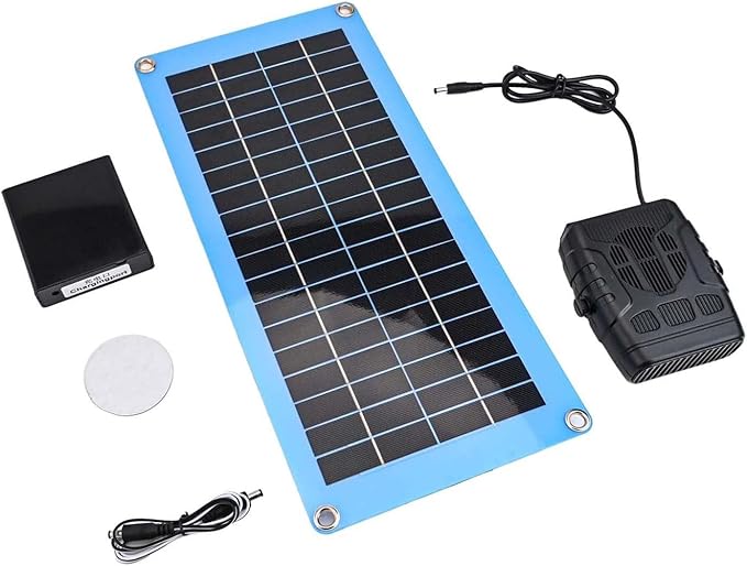20W Solar Heater For Chicken Coop Monocrystalline Solar Panel Heater With Dual USB Output Battery, Portable Outdoor Heating And Charging Kit For Winter Camping, RV, Hiking, And Pet House Warmth、(30W)