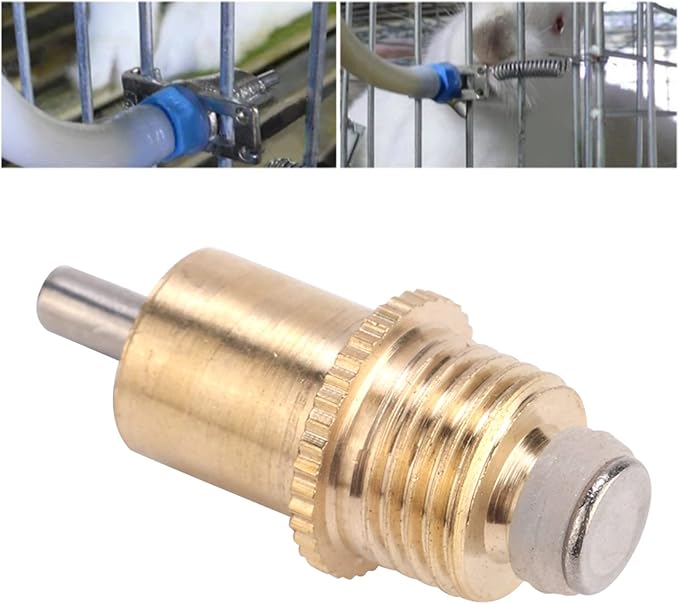 Watris Veiyi 20PCS Water Feeder for Poultry Pig Goat, Automatic Nipple Drinker, Leakproof Rodents Drinking Equipment, Metal Nipple Waterer for Farm Animal