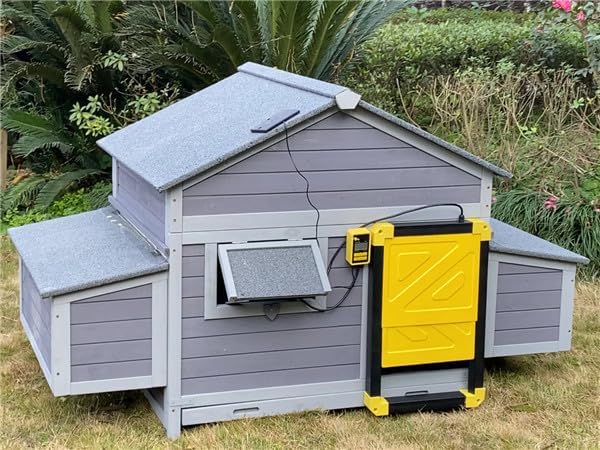 Aivituvin Chicken Coop Duck House with Dual Nesting Boxes for 4-6 Chickens Compatible with Automatic Chicken Coop Door and Extra Run 67.3" L x 36.8" W x 40.6" H
