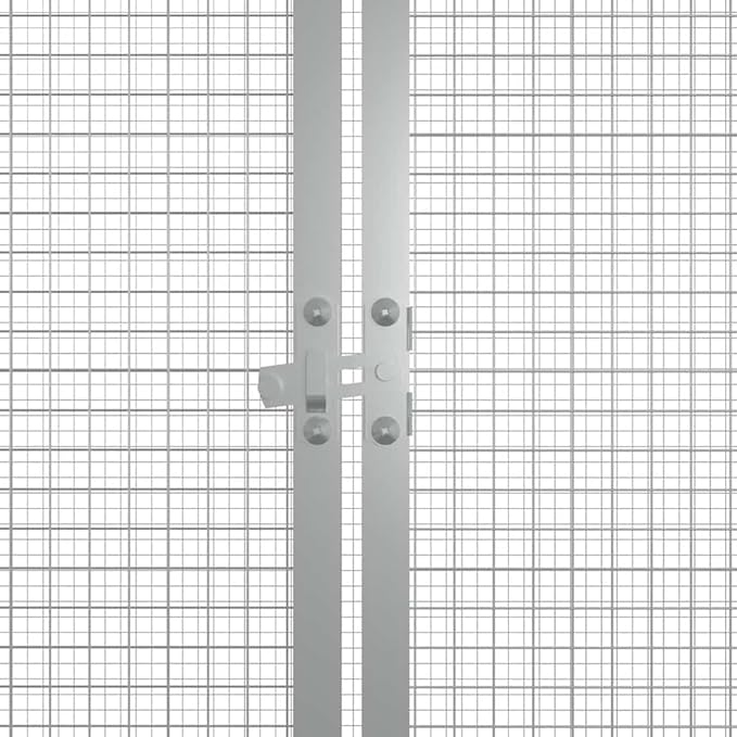 Chicken Cage for Backyard, 78.7 x 78.7 x 39.4 in Galvanized Steel Coop, Durable Outdoor Poultry Run for Chickens and Ducks, Anthracite Grey