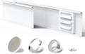 Flamorrow Dryer Vent Window Kit, 4" Window Vent Kit with Air Vent Cover, Adjustable Window Dryer Vent Panels with Insulation Foam Seal Strip & Aluminum Seal Tape, Hose Clamp