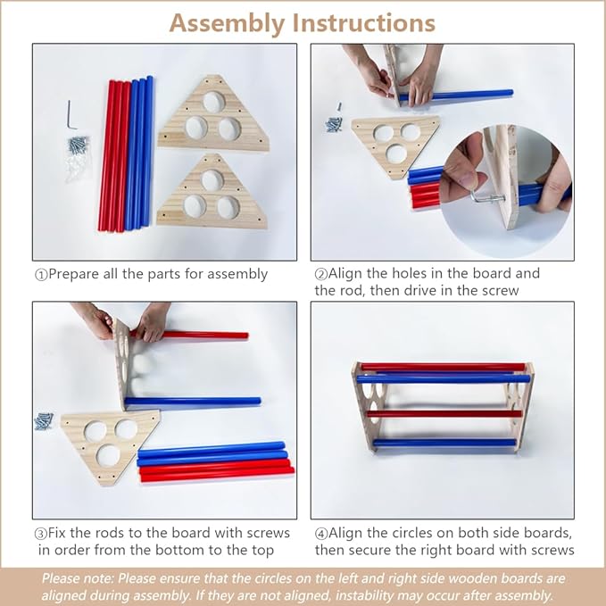 Chick Perch Wooden Roosting Bars with Sleeves Chick Stand Training Perch Chick Toy Accessories for Baby Chick Coop and Brooder Easy to Assemble and Clean