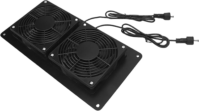 Kikumi 2200 RPM Double Solar Extractor Fan for Chicken Coops, Pet Shelters