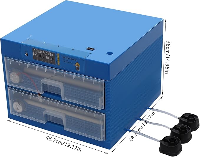 CNCEST Automatic Egg Incubator,Digital Poultry Hatcher Machine,LED Automatic Egg Turning & Temperature Control,32-210.2℉ General Purpose Incubator for Hatching Chicken Duck Quail Eggs (128 Egg)