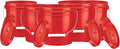 House Naturals 1 Gallon Red Plastic Bucket Pail with Lid BPA Free Food Grade (Pack of 6) Made in USA