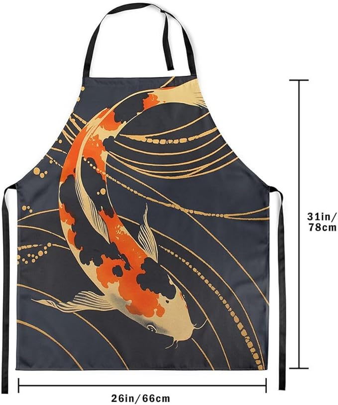 jejeloiu Cartoon Cats Apron for Women Men 26"x31"
