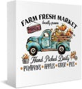 Fall Decorations for Home Farmhouse Office Bedroom Kitchen, Pumpkins Truck Decor, Fall Sign, Autumn Decor Wood 2401