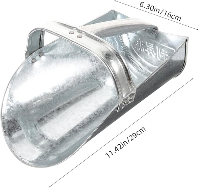 Happyyami Feed Scoop Heavy Duty Shovel Tool for Poultry Farm Food Distribution Large Capacity Lightweight Easy to Use Durable Feeding Aid for Livestock