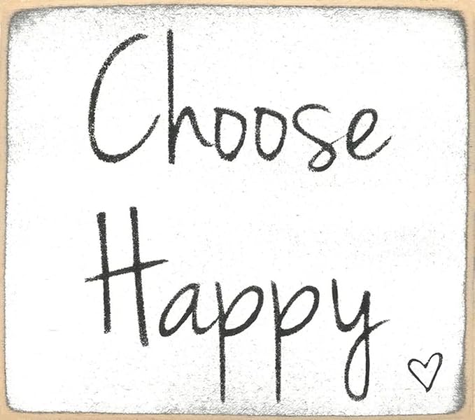 Farmisms 3x3 Inspirational Wooden Rustic Country Signs for Country Farm Living –Choose Happy