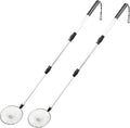 2Pcs Egg Grabber for Chicken Eggs - Extendable Stainless Steel Egg Picker Tool with Non-Slip Handle, Long Reach Egg Lifter for Collecting Fresh Eggs from Coop, Poultry Nest, and Farm Use(2, Black)