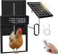 Waterproof Aluminum Alloy Solar Chicken House Door|Automatic Chicken Coop Door with Remote Control|Light Sensor|Solar Powered