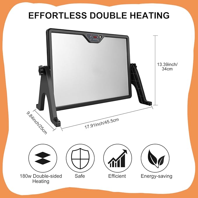 Smart Radiant Heat Panel for Chicken Coop – 180w Adaptive Heater with Built-in Thermostat, Remote Control & Energy-Saving Mode, Safe for Chicks, Kittens, Small Animals