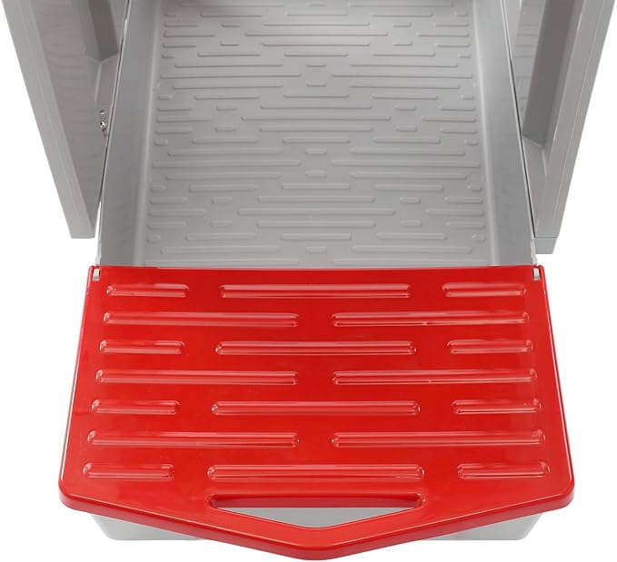 Chicken Nesting Box, 4 Compartments PP Nesting Box, Wall Mountable Nesting Boxes with Inclined Top, Drain Holes & Resting Platform for Chicken and Poultry to Collect Eggs