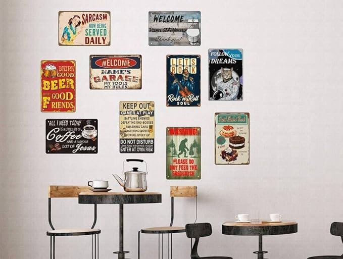 Barn Rules Sign Vintage Metal Sign Farm Farmhouse Ranch Wall - (Aluminum) 12 inch x 8 inch