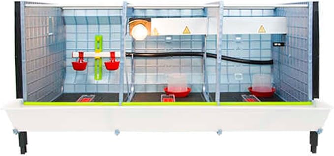 Hatching Time 15" Chick Brooders – Stackable & 2-Section Options, Automatic Heating, Easy-Clean Tray, Includes Feeders & Drinkers, Perfect for Quail, Chickens, Ducks & Baby Birds (Layer Addition)