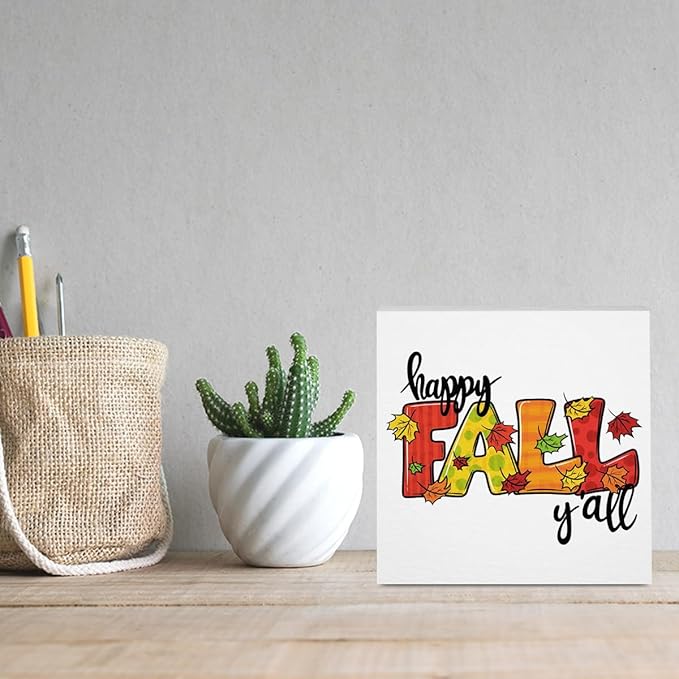 Fall Decorations for Home Farmhouse Office Bedroom Living Room, Fall Maple Leaves Sign, Autumn Decor Wood 2401