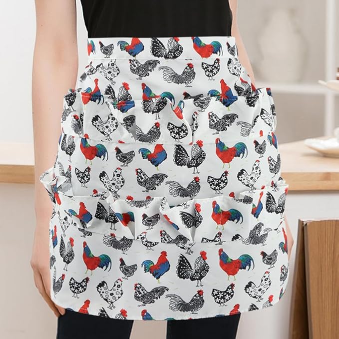 Egg Apron,Egg Collecting Apron Polyester,12 Pockets Egg Apron for Fresh Eggs,Egg Gathering Apron for Chicken Duck Goose Eggs