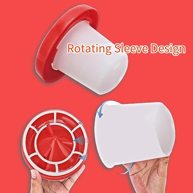 Horoper 2pcs Chick Feeder Quail Feeder and Waterer Kit Automatic Poultry Water Feeder Rotarys Sleeve Design Watering Poultry Feeder and Waterer Combo for Farm and Brooder Use