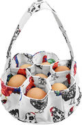 Egg Collecting Basket, Eggs Gathering Basket Canvas Egg Bags with 7 Pouches for Farmhouse Chicken Hen Duck Goose Housewife Garden Transporting Storage