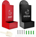 2 Pack Chicken Grit Feeder, Metal Hanging Chickens Oyster Shell Feeders and Grit Feede r,Chicke n Coop Accessories,Easy to Install and Clean