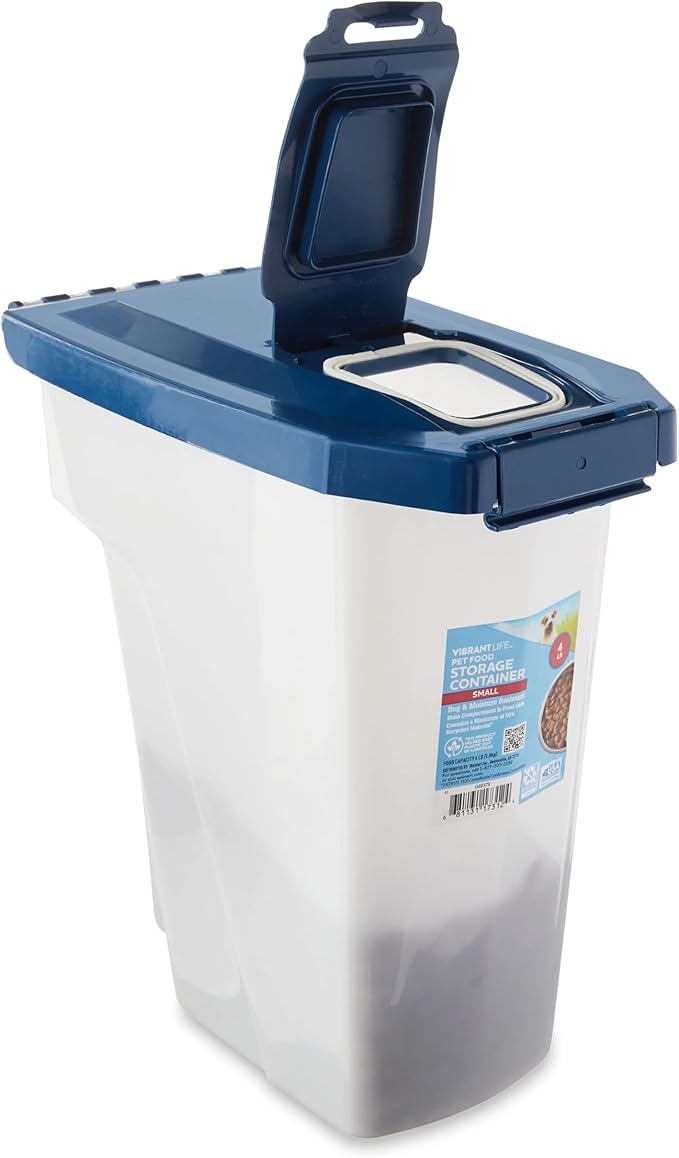 Plastic Pet Food Storage Container with Locking Lid, Extra-Large, 50 lb