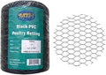 PVC Hexagonal Poultry Netting Chicken Wire 12" x150' x 1" Mesh 20GA Black
