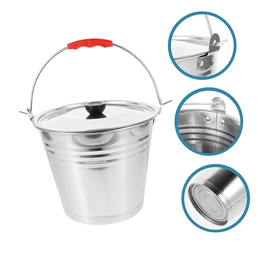 BESPORTBLE Heavy Duty Bucket with Lid Water Buckets for Farm Multi-Functional Pail for Dairy