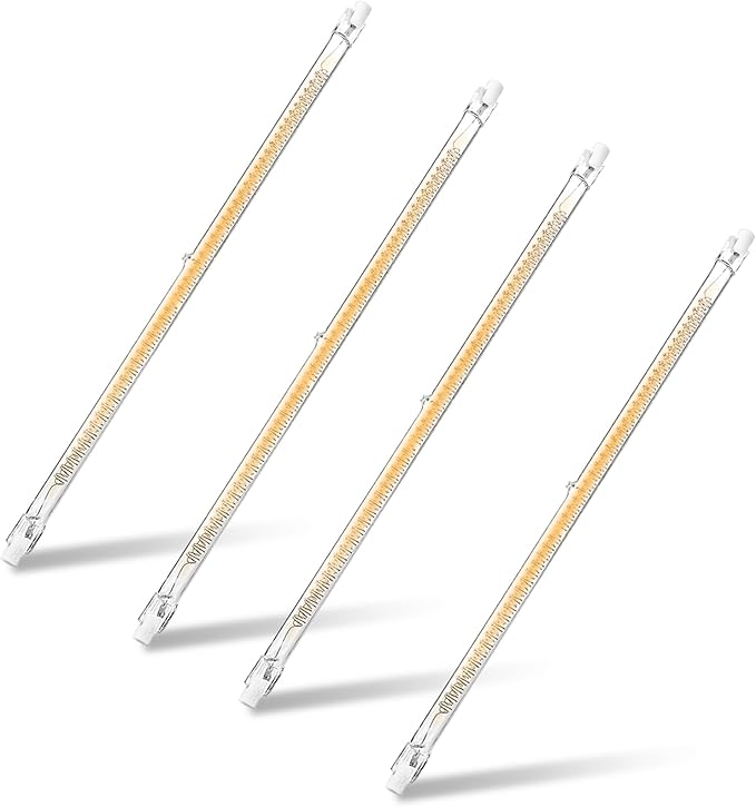 600W Chicken Coop Heater Bulb, Replacement Bulb Accessories for Chicken Heat Lamp, Brooder Heater Tubes for Chicks, Poultry, Pets, 4 Pack