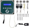 Automatic Chicken Coop Door Controller, IP44 Cage Opener Remote Control Poultry House Door Actuator Motor Kit with Timer Light Sensor for Chicken, Duck, Goose (US Plug)