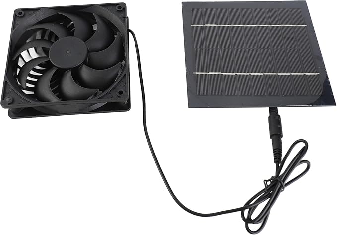 Solar Panel Fan Kit 5W 6V, Waterproof IP65, Outdoor Cooling Exhaust for Chicken Coop Home - Effective Heat Dissipation, Easy Installation, Energy Efficient