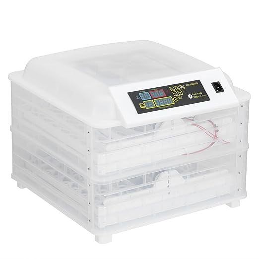 2-in-1 96 Egg Incubator for Hatching Chicken, Duck, Quail - Translex Auto-Turning Digital Poultry Hatcher with Built-in Egg Candler, Clear View, Temperature Control, 110V for Home/Farm