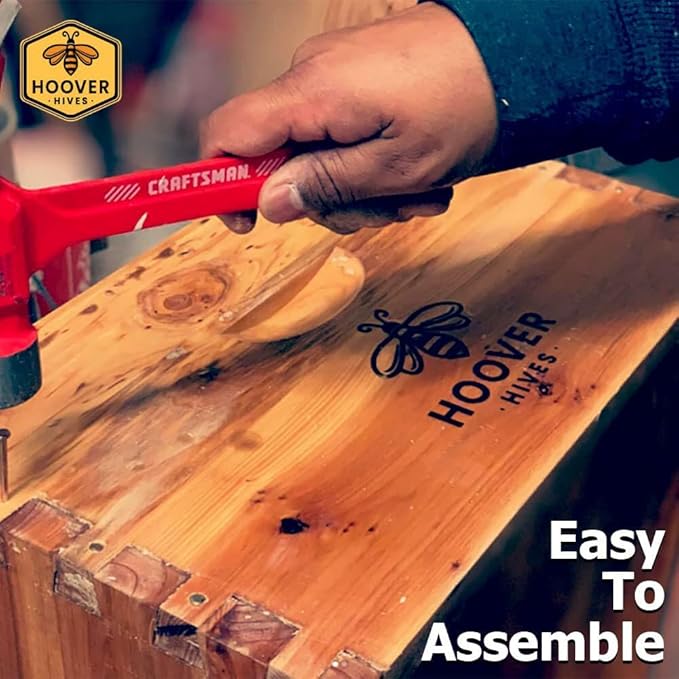Hoover Hives Complete 8-Frame Beehive Kit – Wax-Coated Fir Wood, Includes 2 Deep Brood Boxes, 1 Medium Super, Langstroth Frames & CellTech Foundations – Durable, Weather-Resistant Beekeeping Supplies
