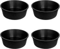 4 Pcs Rubber Feed Pan, 4 Quart 10.6 x 4.1 Inche Livestock Feeding Bucket, Dust Bath Container, Durable Utility Bowl for Horse Cats Dogs Chickens Ducks Goats Pigs and Farm Small Animal.