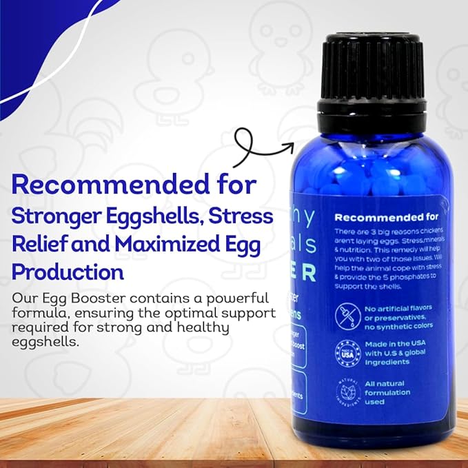 HealthyAnimals4Ever HA4E - Chicken Egg Booster Supplement - Supports Stronger Eggshells & Stress Relief - Highly Effective Homeopathic Formula - Natural Egg Strengthening Tablets - 300 Count
