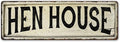 Hen House Sign Farmhouse Signs Wall Decor Art Country Decorations Rustic Vintage Home Tin Plaque Farm Chickens Eggs Gift 6 x 18 Matte Finish Metal 106180028193