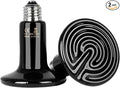 Simple Deluxe Ceramic Heat Emitter 150W Reptile Heat Lamp Bulb No Light Emitting Brooder Coop Heater for Amphibian Pet Snake Turtle & Incubating Chicken, No Harm, Color Black, 2 Pack