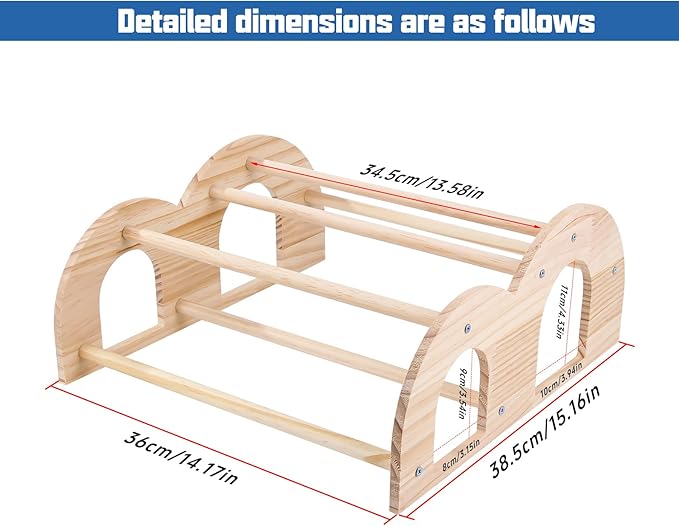Double Layer Wooden Chicken Perch, Baby Chick Roosting Bars in Coop and Brooder, Chicken Toys, Coop Accessories for Large Bird
