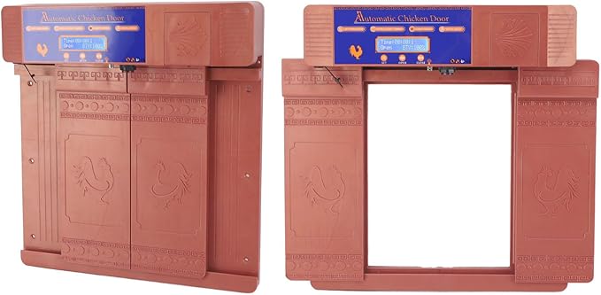 Auto Chicken Coop Door, Smart Solar Automatic Chicken Coop Door IP45 for Duck for Poultry (Antique Bronze)
