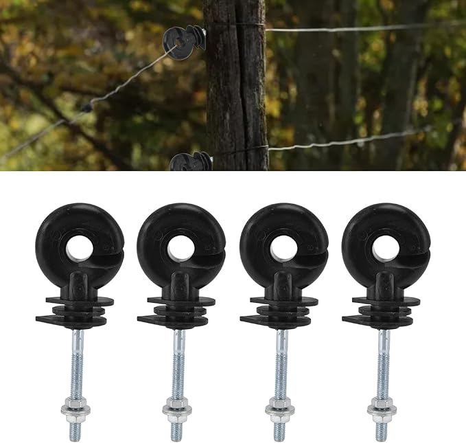 100pcs Electric Fence Insulators, Wood Post Insulator, Power Grid System Husbandry Fence Insulator, Fence Insulator Kit, Electric Fence Accessories for Farm
