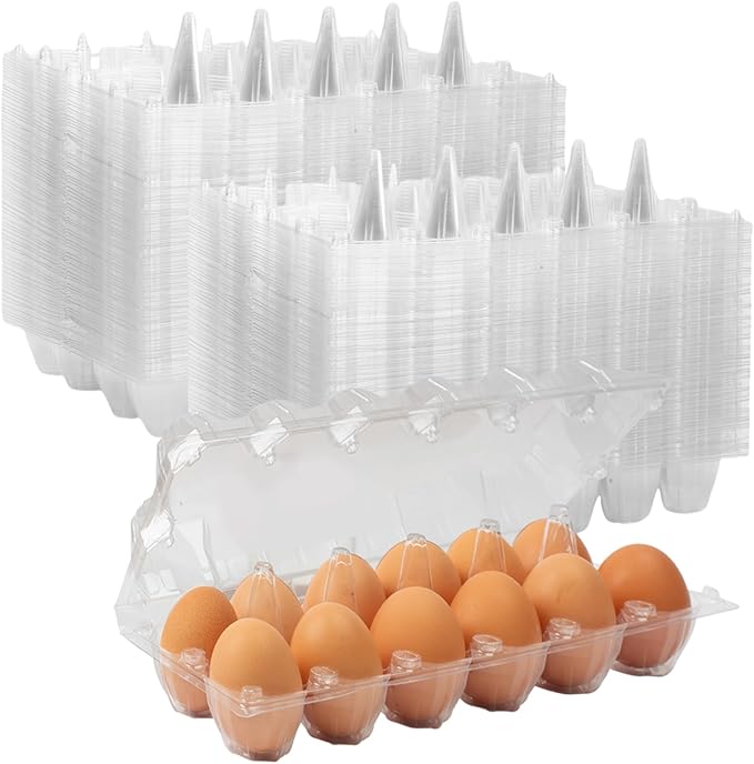 120 Pack Egg Cartons Cheap Bulk 12 Count Egg Containers for Chicken Eggs, One Dozen Empty Egg Cartons for Home Ranch Chicken Farm, Commercial Business Market Display, 2x6 Grids
