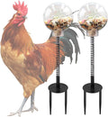 Oooct 2 Pack Chicken Pecking Toys with Swing Feeder, Coop Slow Feeder Toy for Chickens, Chicks, Ducks, Hens, Parrots & Poultry Enrichment