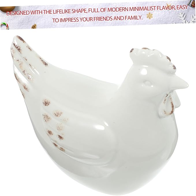 Alipis Farmhouse Style Ceramic Hen Decor Ornament for Kitchen Chicken Accessories