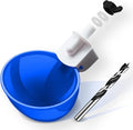 8 Pack Automatic Chicken Waterer, Blue Chicken Water Feeder Cups Suitable for Various Poultry, Cup Body Deepened Double Rubber Ring No Leakage, with Mounting Hole Opener